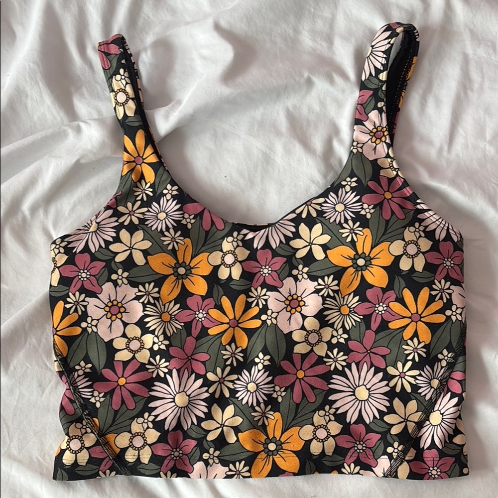 Gilly Hicks Orange Pink Sleeveless Crop Tank Top